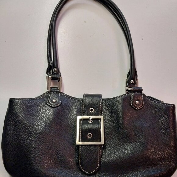 Tignanello Black Leather Shoulder Bag - Picture 6 of 6
